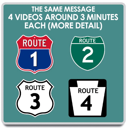 4 ROUTES SIGN BUTTON